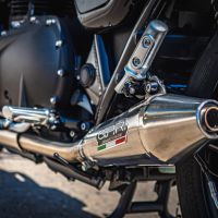 GPR exhaust compatible with  Triumph Street Twin 900 2015-2019, Vintacone, Dual Homologated legal slip-on exhaust including removable db killers and link pipes 