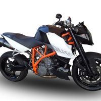 GPR exhaust compatible with  Ktm Superduke 990 - R ( LC8) 2004-2012, Gpe Ann. Poppy, Dual Homologated legal slip-on exhaust including removable db killers and link pipes 