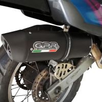 GPR exhaust compatible with  Yamaha Xtz 750 Supertenere 1989-1997, Furore Nero, Homologated legal slip-on exhaust including removable db killer and link pipe 