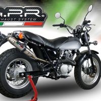 GPR exhaust compatible with  Suzuki Rv 200 Van Van 2016-2017, Deeptone Inox, Homologated legal slip-on exhaust including removable db killer, link pipe and catalyst 