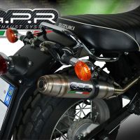 GPR exhaust compatible with  Suzuki Rv 200 Van Van 2016-2017, Deeptone Inox, Homologated legal slip-on exhaust including removable db killer, link pipe and catalyst 