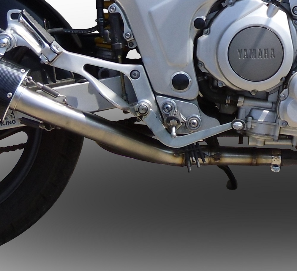 GPR exhaust compatible with  Yamaha Tdm 850 1991-2001, Furore Nero, Dual Homologated legal slip-on exhaust including removable db killers and link pipes 