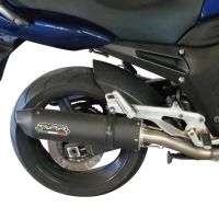 GPR exhaust compatible with  Yamaha Tdm 900 2002-2014, Furore Nero, Dual Homologated legal slip-on exhaust including removable db killers and link pipes 