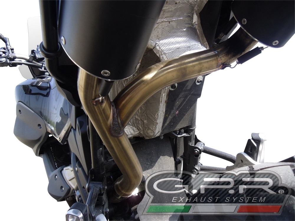 GPR exhaust compatible with  Yamaha Xt 660 Z Teneré 2008-2016, Satinox , Dual Homologated legal slip-on exhaust including removable db killers and link pipes 