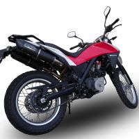 GPR exhaust compatible with  Husqvarna TERRA - STRADA TR 650  2013-2015, Furore Nero, Dual Homologated legal slip-on exhaust including removable db killers and link pipes 