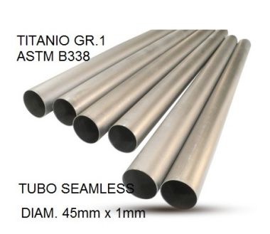 GPR exhaust compatible with  Cafè Racer Cafè Racer 1-, Tubo titanio seamless D. 45mm X 1mm L.1000mm,  