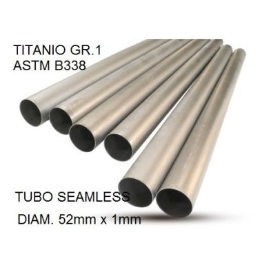 GPR exhaust compatible with  Cafè Racer Cafè Racer 1-, Tubo titanio seamless D. 52mm X 1mm L.1000mm,  