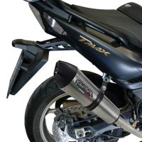 GPR exhaust compatible with  Yamaha T-Max 500 2001-2011, Gpe Ann. titanium, Homologated legal full system exhaust, including removable db killer and catalyst 