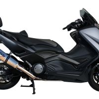 GPR exhaust compatible with  Yamaha T-Max 500 2001-2011, Gpe Ann. titanium, Homologated legal full system exhaust, including removable db killer and catalyst 