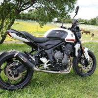 GPR exhaust compatible with  Triumph Trident 660 2021-2024, M3 Black Titanium, full system exhaust legal for UK and non-EU countries including removable db killer 