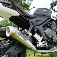 GPR exhaust compatible with  Triumph Trident 660 2021-2024, Powercone Evo, Racing full system exhaust, including removable db killer 