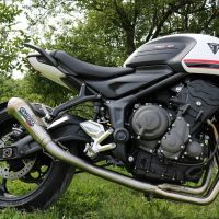 GPR exhaust compatible with  Triumph Trident 660 2021-2024, Powercone Evo, Racing full system exhaust, including removable db killer 