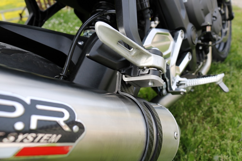 GPR exhaust compatible with  Triumph Trident 660 2021-2024, M3 Titanium Natural, full system exhaust legal for UK and non-EU countries including removable db killer 