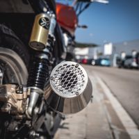 GPR exhaust compatible with  Bmw R 90 1973-1976, Ultracone Inox Cafè Racer, Universal Homologated legal silencer, including removable db killer, without link pipe  