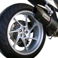 GPR exhaust compatible with  Honda Vfr 1200 F I.E. 2010-2016, Furore Nero, Homologated legal slip-on exhaust including removable db killer and link pipe 