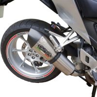 GPR exhaust compatible with  Honda Vfr 1200 F I.E. 2010-2016, Gpe Ann. titanium, Homologated legal slip-on exhaust including removable db killer and link pipe 