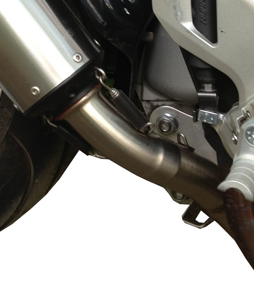 GPR exhaust compatible with  Honda Vfr 1200 F I.E. 2010-2016, M3 Inox , Homologated legal slip-on exhaust including removable db killer and link pipe 