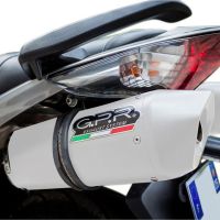 GPR exhaust compatible with  Honda Vfr 800 V-Tec 2002-2013, Albus Ceramic, Dual Homologated legal slip-on exhaust including removable db killers and link pipes 