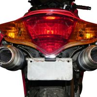 GPR exhaust compatible with  Honda Vfr 800 V-Tec 2002-2013, Deeptone Inox, Dual Homologated legal slip-on exhaust including removable db killers and link pipes 