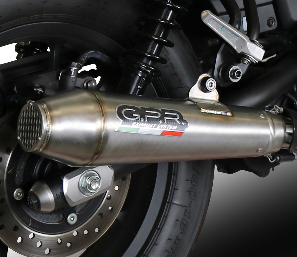 GPR exhaust compatible with  Honda Cmx 500 Rebel 2017-2020, Ultracone, Homologated legal slip-on exhaust including removable db killer and link pipe 