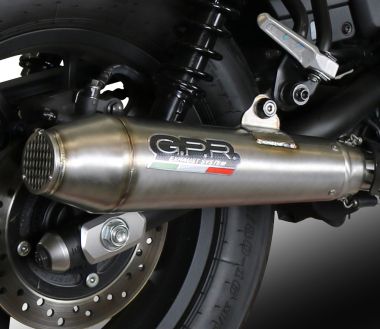 GPR exhaust compatible with  Brixton CroSsfire 500 X  2020-2021, Ultracone, Homologated legal slip-on exhaust including removable db killer and link pipe 