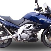 GPR exhaust compatible with  Suzuki V-Strom Dl 1000 2002-2013, Gpe Ann. titanium, Dual Homologated legal slip-on exhaust including removable db killers, link pipes and catalysts 