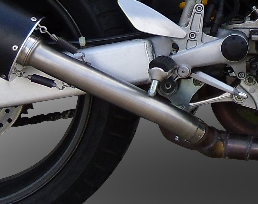 GPR exhaust compatible with  Honda Vtr 1000 F Firestorm  1997-2007, M3 Poppy , Dual Homologated legal slip-on exhaust including removable db killers and link pipes 