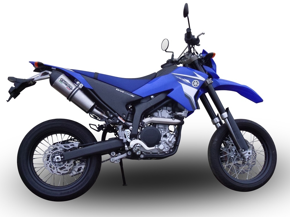 GPR exhaust compatible with  Yamaha WR 250 X-R 2007-2019, Gpe Ann. titanium, Homologated legal slip-on exhaust including removable db killer and link pipe 