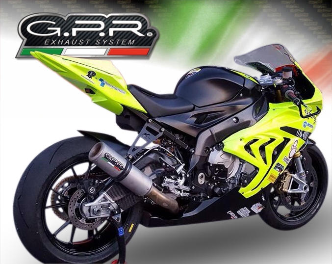 GPR exhaust compatible with  Bmw S 1000 Rr  2009-2011, M3 Titanium Natural, Homologated legal full system exhaust, including removable db killer 