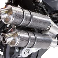 GPR exhaust compatible with  Harley Davidson Xr 1200 2008-2012, Poppy Tondo, Dual Homologated legal slip-on exhaust including removable db killers and link pipes 