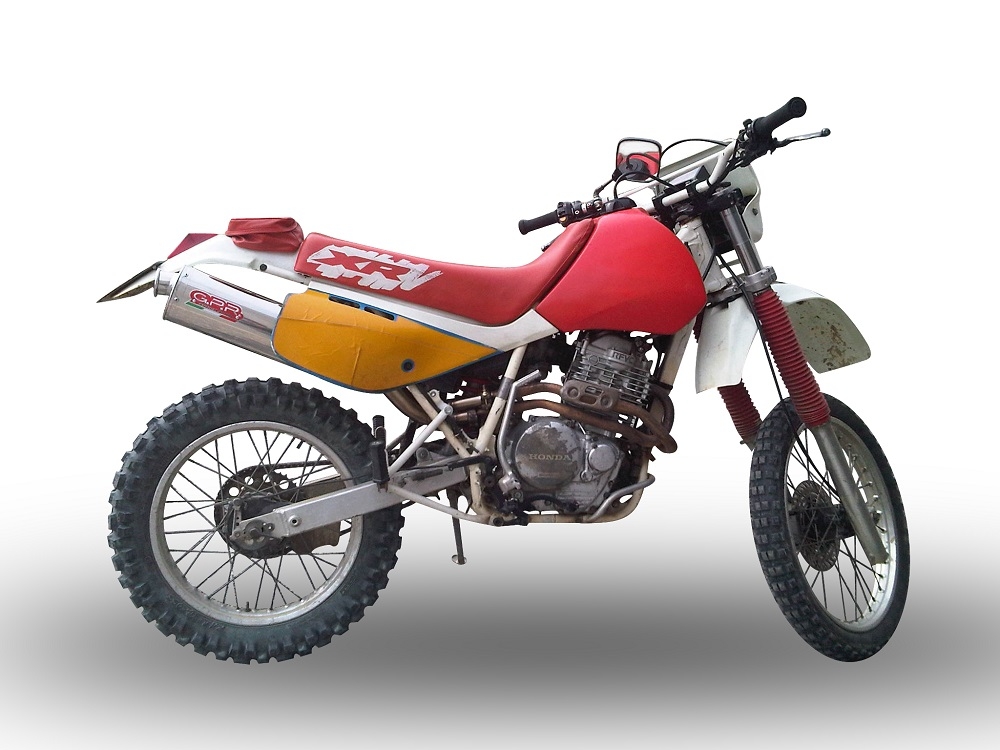 GPR exhaust compatible with  Honda Xr 600 R  1991-1999, Trioval, Homologated legal slip-on exhaust including removable db killer and link pipe 