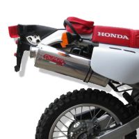 GPR exhaust compatible with  Honda Xr 600 R  1991-1999, Trioval, Homologated legal slip-on exhaust including removable db killer and link pipe 