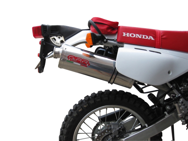 GPR exhaust compatible with  Honda Xr 650 L 1993-2024, Trioval, Homologated legal slip-on exhaust including removable db killer and link pipe 