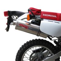 GPR exhaust compatible with  Honda Xr 650 L 1993-2024, Trioval, Homologated legal slip-on exhaust including removable db killer and link pipe 