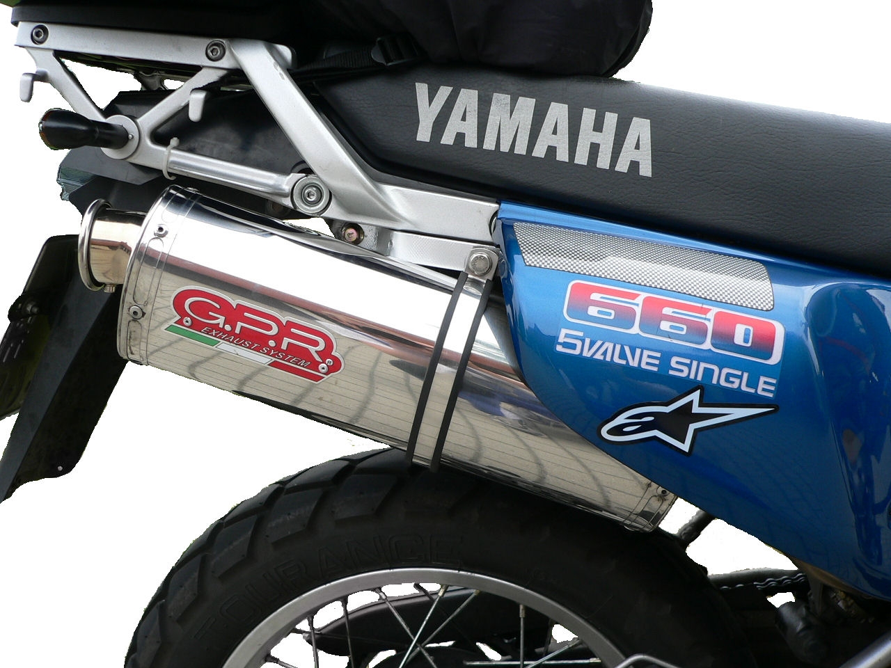 GPR exhaust compatible with  Yamaha Xtz 660 Teneré 1991-1998, Trioval, Homologated legal slip-on exhaust including removable db killer and link pipe 