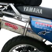 GPR exhaust compatible with  Yamaha Xtz 660 Teneré 1991-1998, Trioval, Homologated legal slip-on exhaust including removable db killer and link pipe 