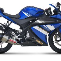 GPR exhaust compatible with  Yamaha Yzf-R 125  2008-2013, Gpe Ann. titanium, Homologated legal full system exhaust, including removable db killer 