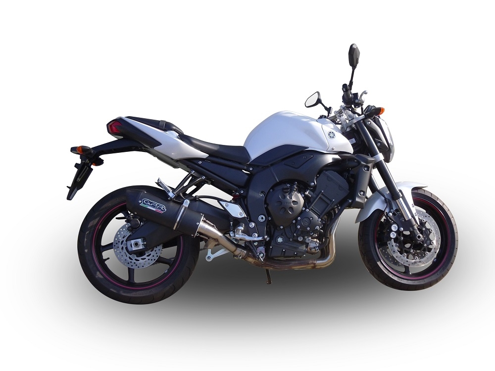 GPR exhaust compatible with  Yamaha Fz.1 - Fazer 1000  2006-2014, Furore Nero, Homologated legal slip-on exhaust including removable db killer, link pipe and catalyst 