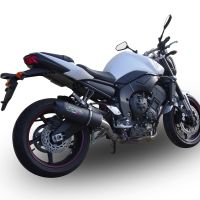 GPR exhaust compatible with  Yamaha Fz.1 - Fazer 1000  2006-2014, Furore Nero, Homologated legal slip-on exhaust including removable db killer, link pipe and catalyst 