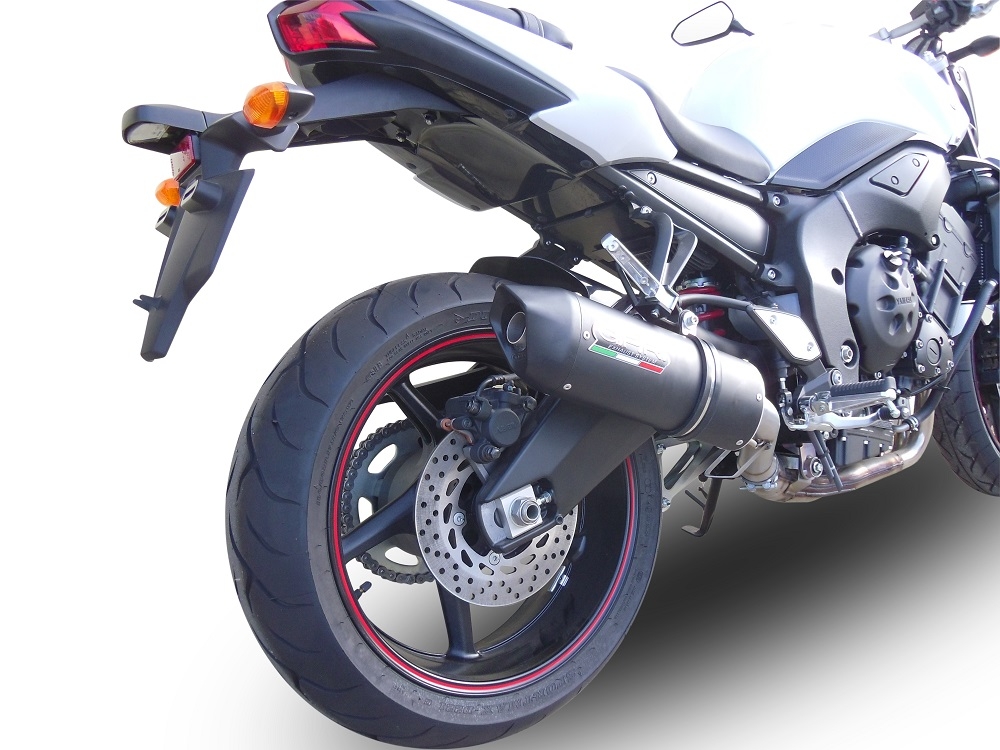 GPR exhaust compatible with  Yamaha Fz.1 - Fazer 1000  2006-2014, Furore Nero, Homologated legal slip-on exhaust including removable db killer, link pipe and catalyst 