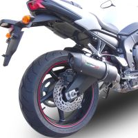 GPR exhaust compatible with  Yamaha Fz.1 - Fazer 1000  2006-2014, Furore Nero, Homologated legal slip-on exhaust including removable db killer, link pipe and catalyst 