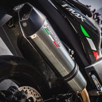 GPR exhaust compatible with  Yamaha T-Max 530 2017-2021, GP Evo4 Poppy, Homologated legal full system exhaust, including removable db killer and catalyst 