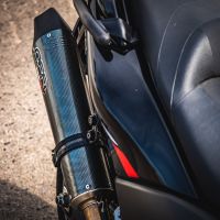 GPR exhaust compatible with  Yamaha T-Max 530 2017-2021, GP Evo4 Poppy, Homologated legal full system exhaust, including removable db killer and catalyst 