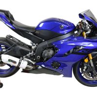 GPR exhaust compatible with  Yamaha Yzf R6 2017-2024, Albus Evo4, Homologated legal slip-on exhaust including removable db killer and link pipe 