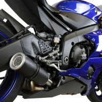 GPR exhaust compatible with  Yamaha Yzf R6 2017-2024, M3 Black Titanium, Homologated legal slip-on exhaust including removable db killer and link pipe 