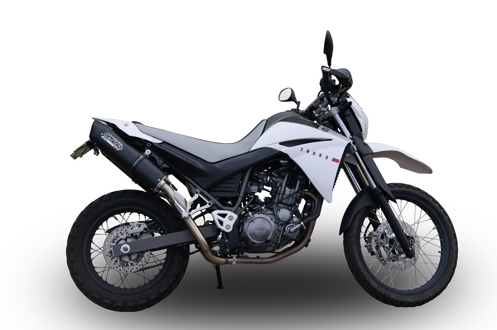 GPR exhaust compatible with  Yamaha Xt 660 X-R  2004-2014, Furore Nero, Dual Homologated legal slip-on exhaust including removable db killers, link pipes and catalysts 