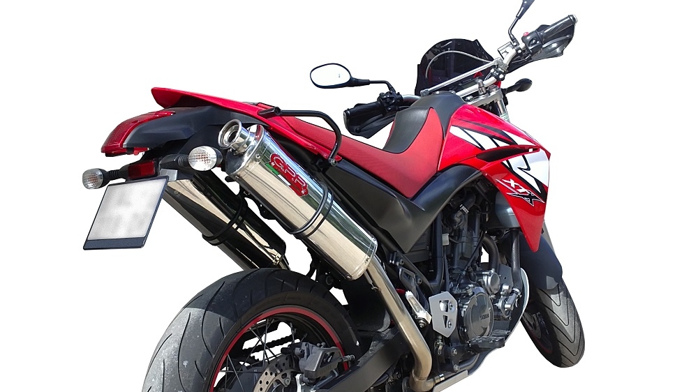 GPR exhaust compatible with  Yamaha Xt 660 X-R  2004-2014, Trioval, Dual Homologated legal slip-on exhaust including removable db killers and link pipes 