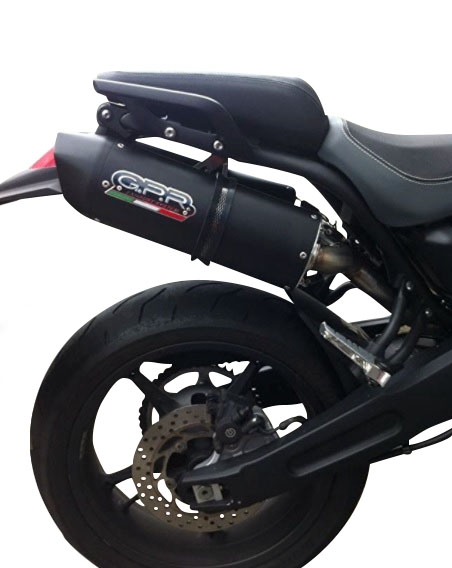 GPR exhaust compatible with  Yamaha MT03 660 2006-2013, Furore Nero, Dual Homologated legal slip-on exhaust including removable db killers, link pipes and catalysts 