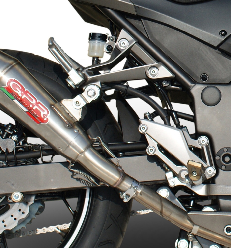 GPR exhaust compatible with  Kawasaki Z 300 2014-2017, Powercone Evo, Homologated legal slip-on exhaust including removable db killer and link pipe 