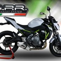 GPR exhaust compatible with  Kawasaki Z 650 2023-2024, Albus Ceramic, full system exhaust legal for UK and non-EU countries including removable db killer 